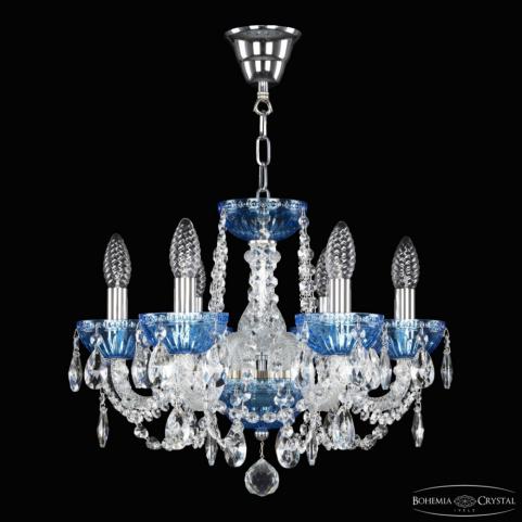 Люстра Bohemia Ivele Crystal 5402/6/141 Ni Aquamarine/M-1G