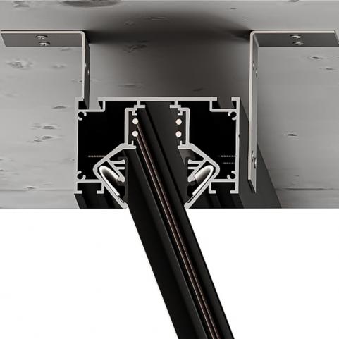 Шинопровод Arte Lamp Linea-Accessories A473206, магнитный встраиваемый в натяжной ПВХ потолок, черный 2м