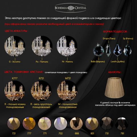 Люстра Bohemia Ivele Crystal  1410/20/400 Ni V0300
