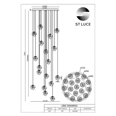 ST Luce Подвесной светильник ST-Luce Portici SL1175.103.18