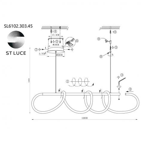 ST Luce Подвесной светильник ST-Luce Sagrato SL6102.303.45