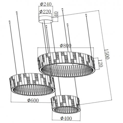 Подвесной светильник Stilfort Cherruti 4015/03/03P