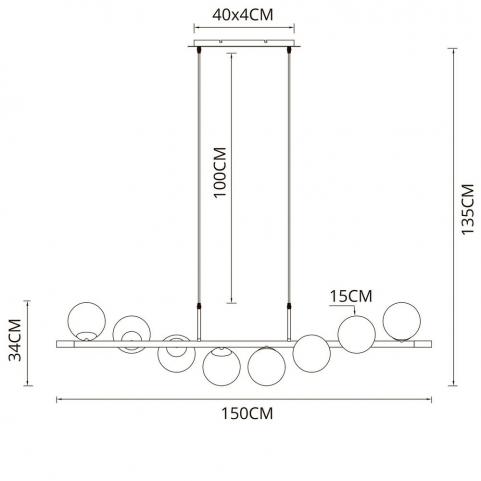 Светильник подвесной Arte Lamp Alcor A2224SP-8BK