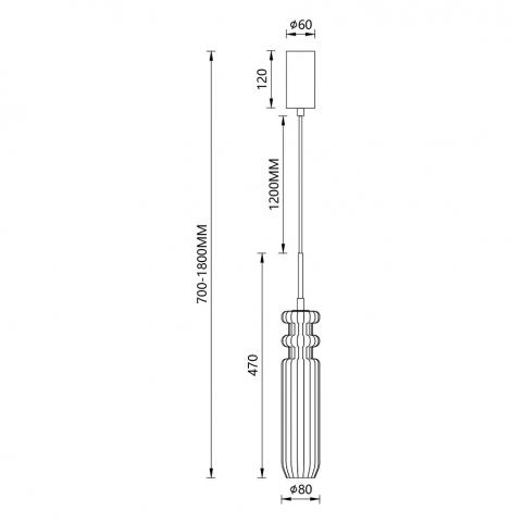 Светильник подвесной Arte Lamp Crystal A2942SP-1BK