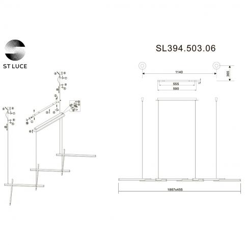 ST Luce Подвесной светильник ST-Luce Basoni SL394.503.06