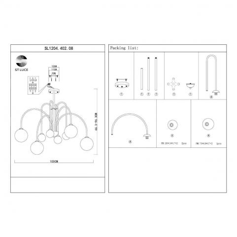ST Luce Подвесной светильник ST-Luce Jineto SL1204.402.08