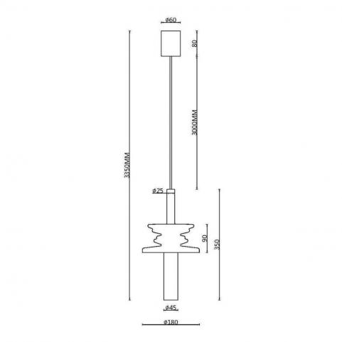 Подвесной светильник Maytoni Sound Wave MOD255PL-01B1