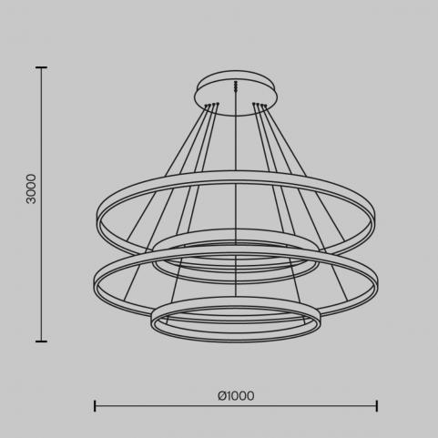 Подвесной светильник Maytoni Rim MOD058PL-L174BSK