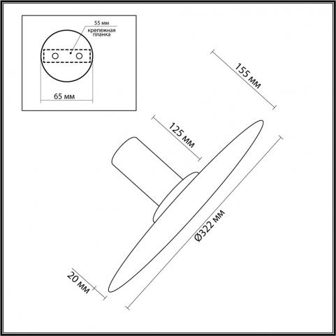 Настенно-потолочный светильник Odeon Light Stoflake 5078/25L