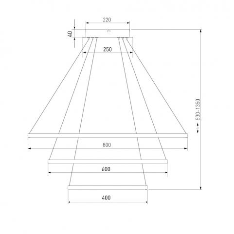 Подвесной светильник Eurosvet Collars 90264/3 черный