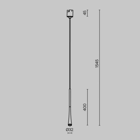 Трековый подвесной светильник Maytoni Technical Elasity 3000K Waist TR167-1-7W3K-M-BS