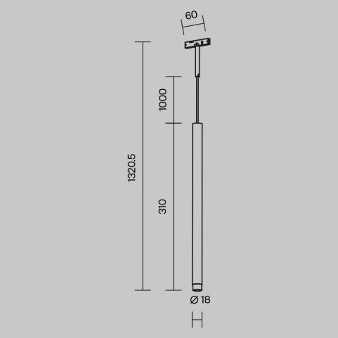 Трековый подвесной светильник Maytoni Technical Levity 4000К Skim TR191-1-3W4K-M-BW