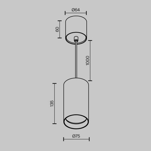 Подвесной светильник Maytoni Technical Vol P100PL-20W3K-W