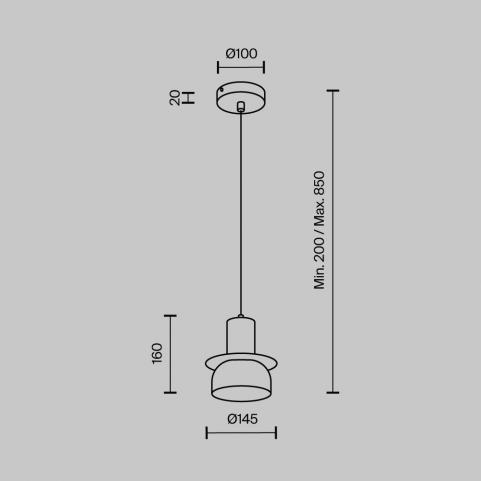 Подвесной светильник Modestyle 4000K MS.1411.120 BS