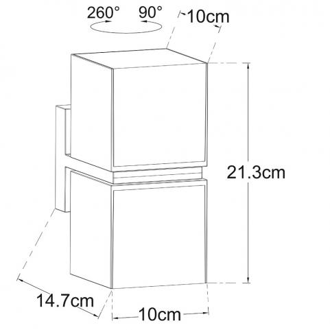 Настенный уличный светильник Arte Lamp Belgrade A5193AL-2BK