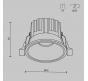 Точечный светильник Maytoni Technical Downlight 4000K Round DL058-7W4K-B